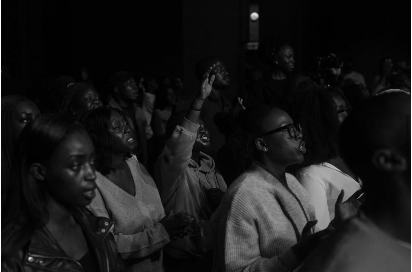 Voices raised in worship