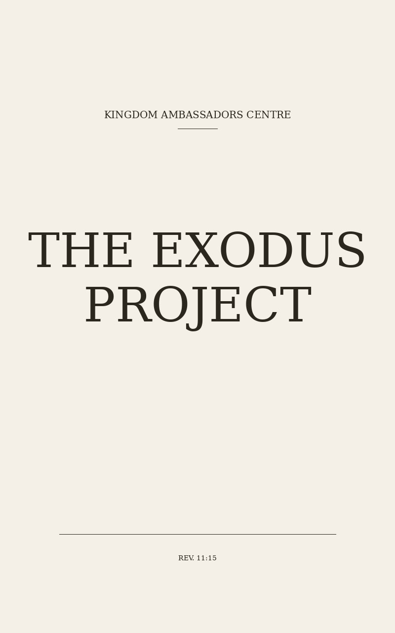 The Exodus Project editorial card